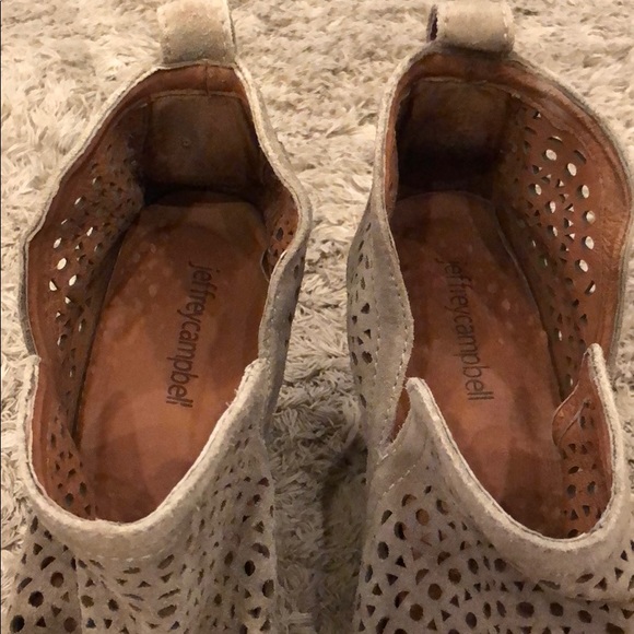 Jeffrey Campbell Rosalee Suede Perforated Booties - Picture 7 of 9